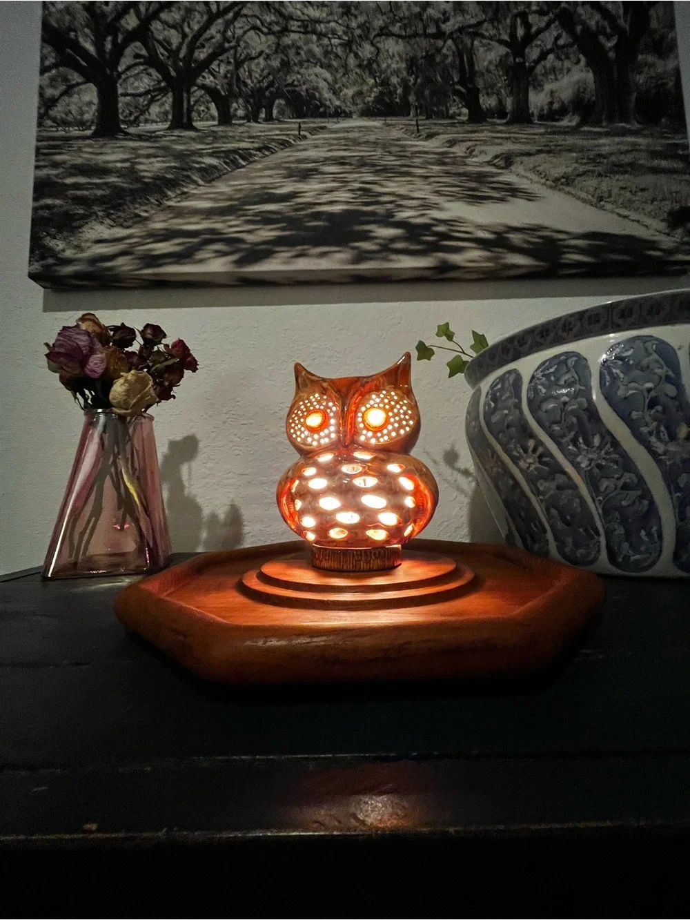 Vintage charming owl